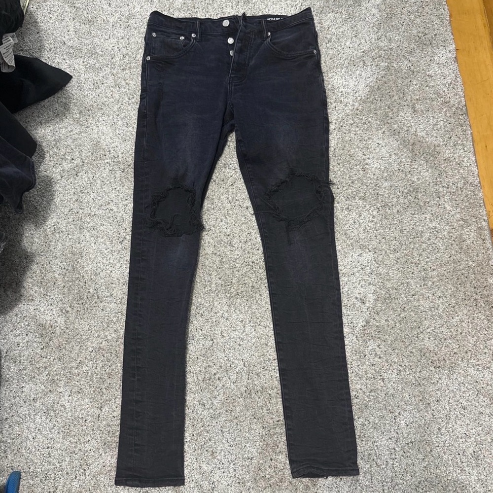 Black Purple Jeans
 Size:30
Ship same day everyday